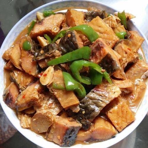 青椒炒咸鱼干