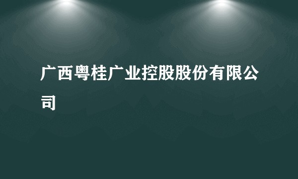 广西粤桂广业控股股份有限公司