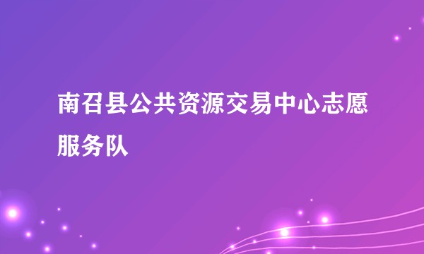 南召县公共资源交易中心志愿服务队