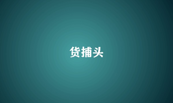 货捕头