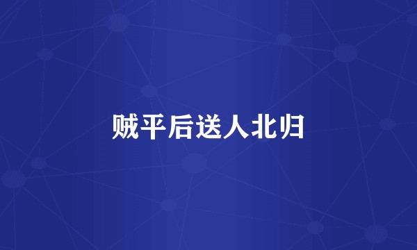 贼平后送人北归