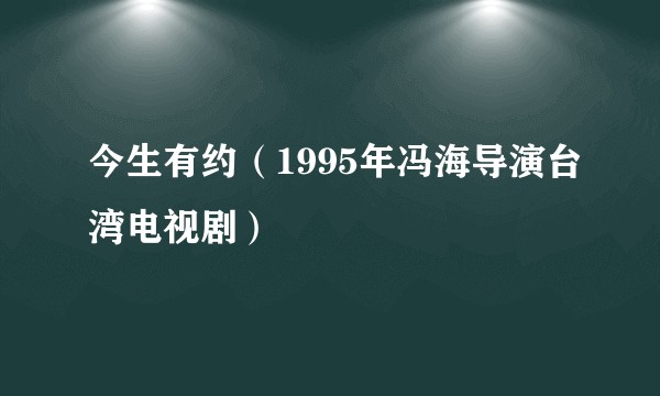 今生有约（1995年冯海导演台湾电视剧）