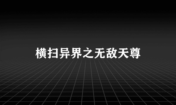 横扫异界之无敌天尊