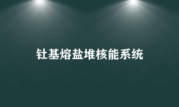 钍基熔盐堆核能系统