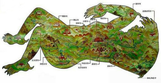 西藏镇魔图（唐代文物）