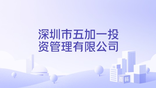 深圳市五加一投资管理有限公司