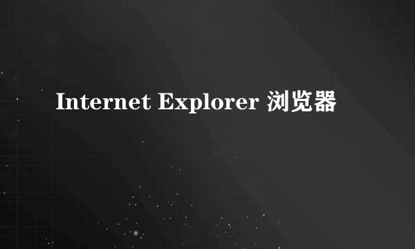 Internet Explorer 浏览器