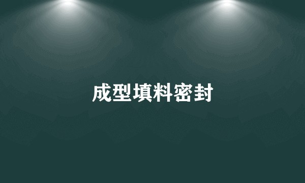 成型填料密封