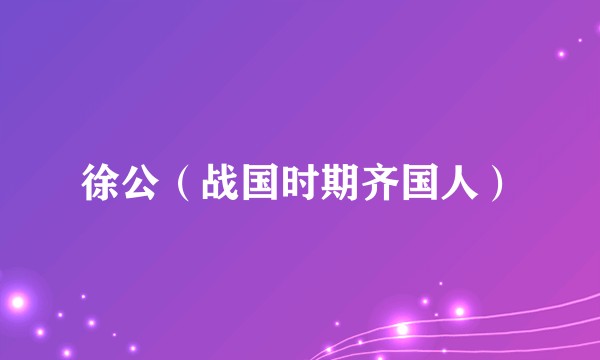 徐公（战国时期齐国人）