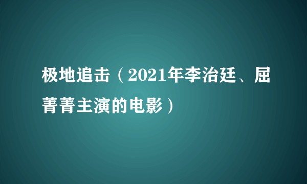 极地追击（2021年李治廷、屈菁菁主演的电影）