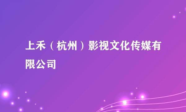 上禾（杭州）影视文化传媒有限公司