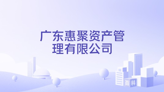 广东惠聚资产管理有限公司
