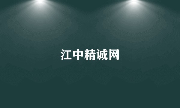 江中精诚网
