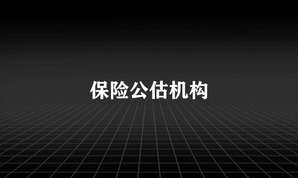 保险公估机构