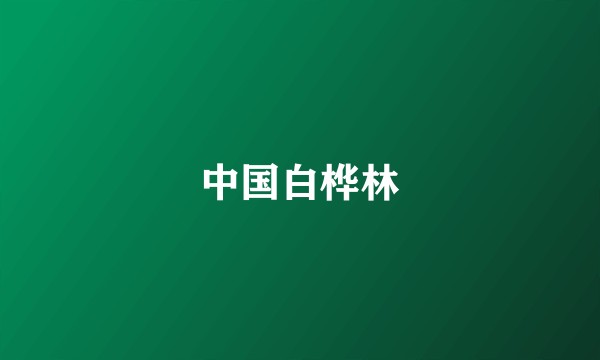 中国白桦林