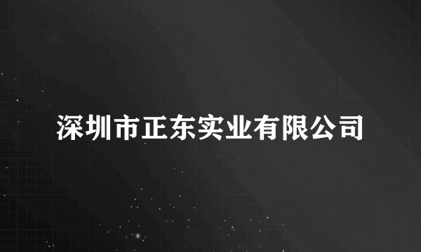 深圳市正东实业有限公司