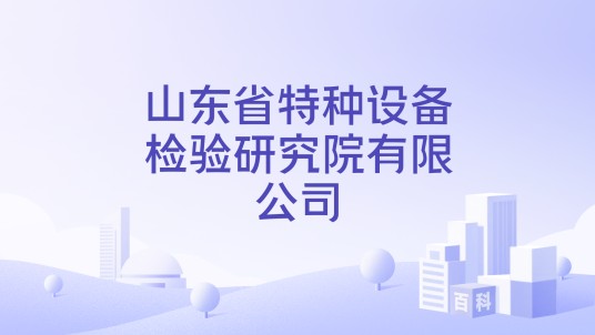 山东省特种设备检验研究院有限公司