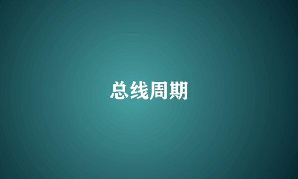 总线周期