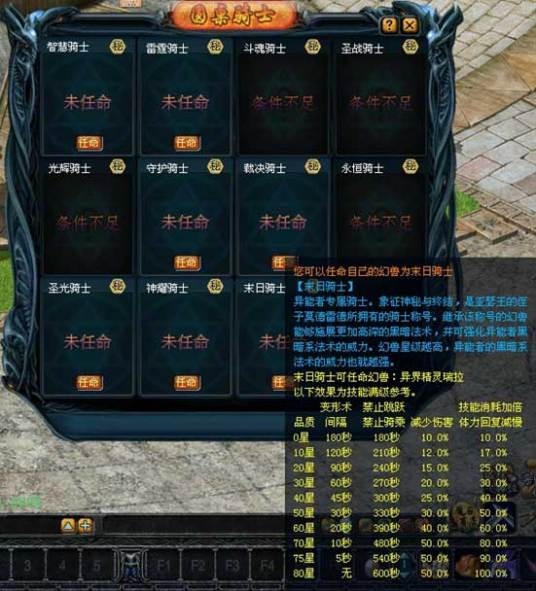 末日骑士（是网络游戏《魔域》里圆桌骑士的一种类型）