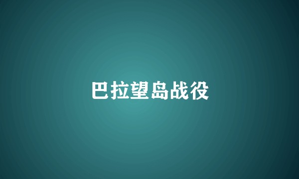巴拉望岛战役