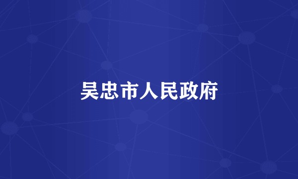 吴忠市人民政府