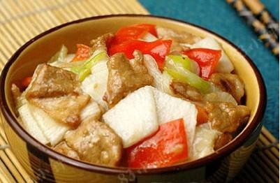 山药炒肉片