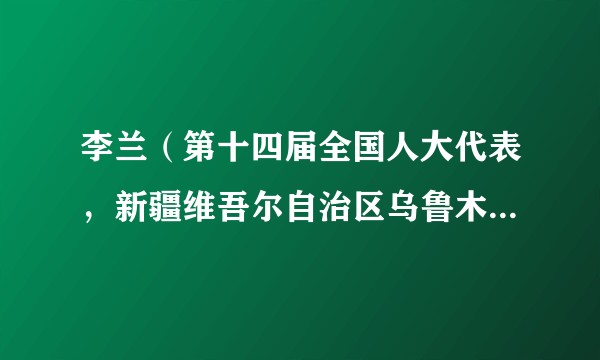 李兰（第十四届全国人大代表，新疆维吾尔自治区乌鲁木齐海关所属阿拉山口海关技术中心副主任）