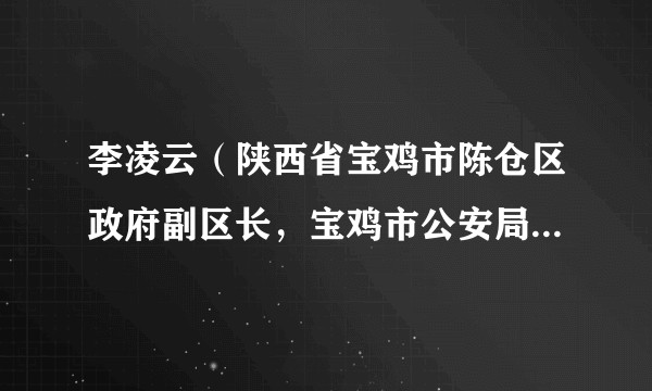 李凌云（陕西省宝鸡市陈仓区政府副区长，宝鸡市公安局陈仓分局党委书记、局长、督察长（兼））