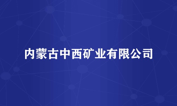 内蒙古中西矿业有限公司
