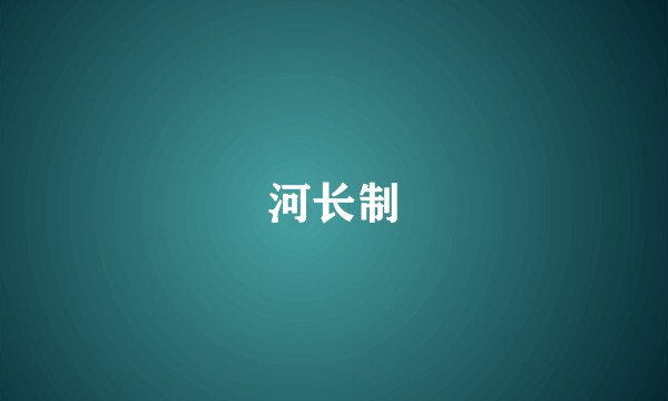 河长制