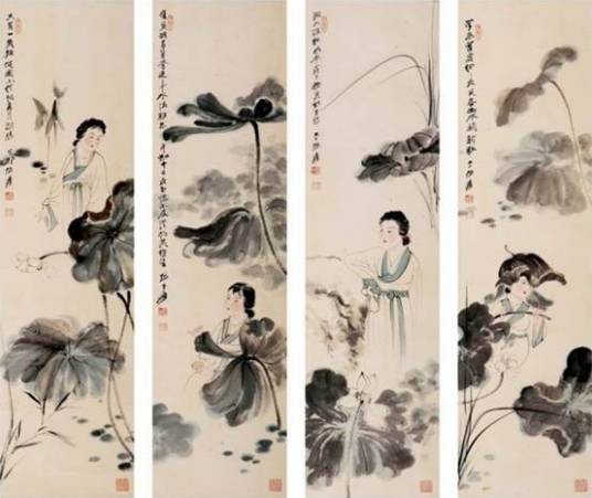 仕女（以美女为题材的中国画，旧指贵族妇女）