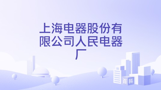 上海电器股份有限公司人民电器厂