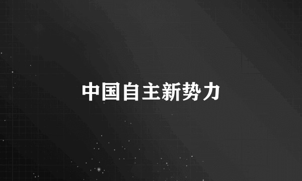 中国自主新势力
