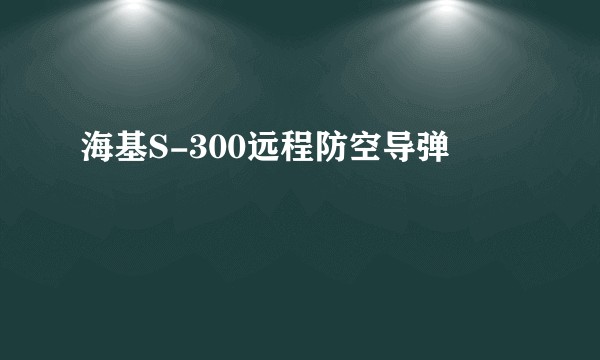 海基S-300远程防空导弹