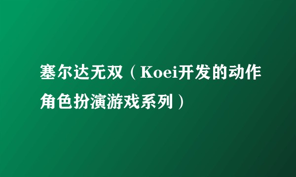 塞尔达无双（Koei开发的动作角色扮演游戏系列）