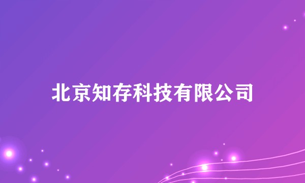 北京知存科技有限公司