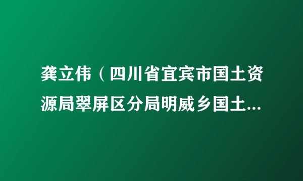 龚立伟（四川省宜宾市国土资源局翠屏区分局明威乡国土所原所长）