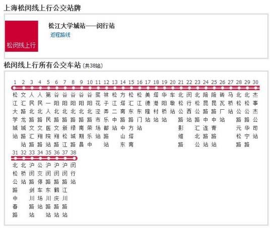 上海公交松闵线