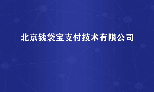 北京钱袋宝支付技术有限公司
