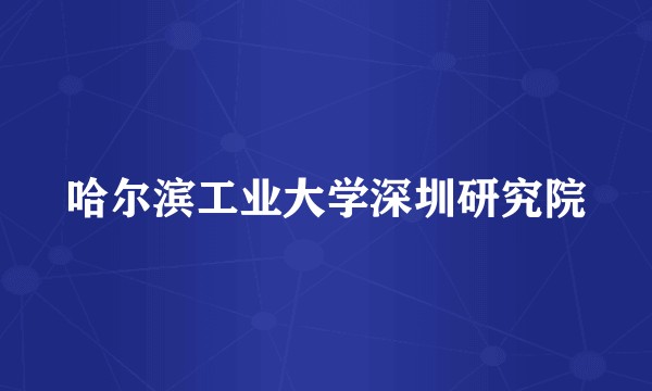 哈尔滨工业大学深圳研究院