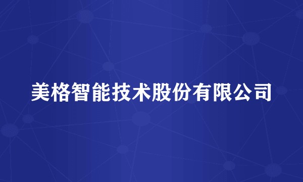 美格智能技术股份有限公司