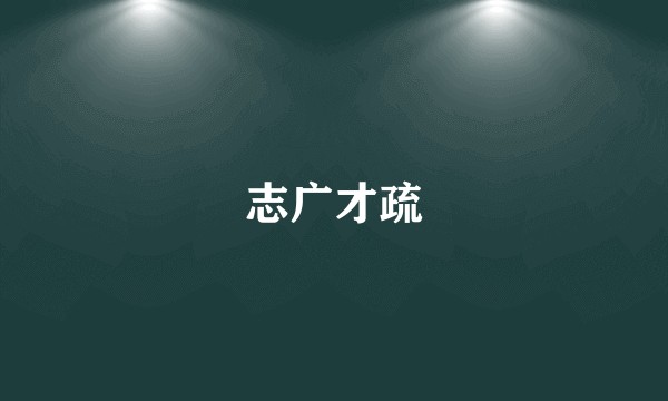 志广才疏
