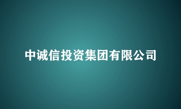 中诚信投资集团有限公司