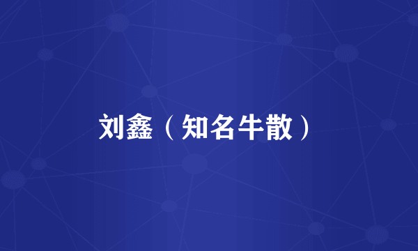 刘鑫（知名牛散）