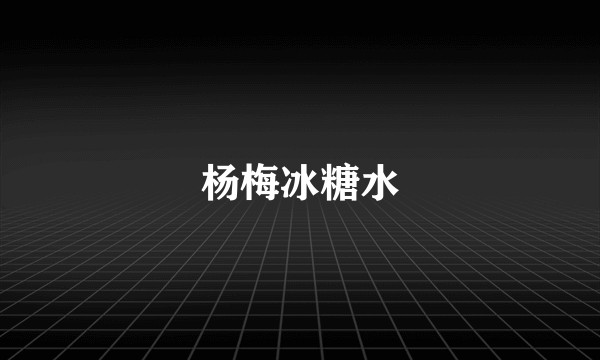 杨梅冰糖水