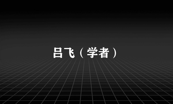 吕飞（学者）