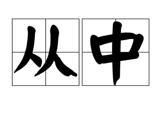 从中