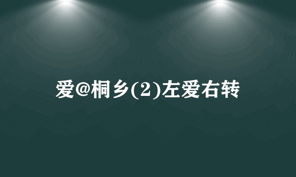 爱@桐乡(2)左爱右转