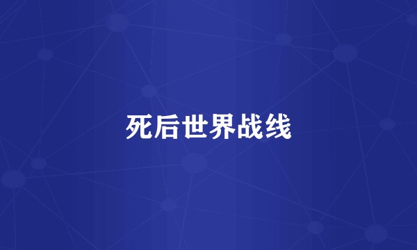 死后世界战线