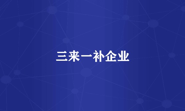 三来一补企业